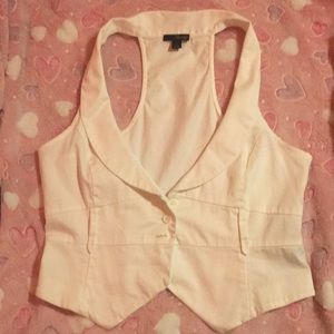 Star City White Vest y2k